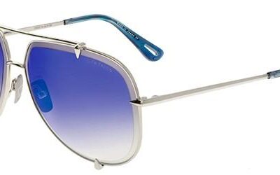 Dita Unisex TALON Silver/Soft Blue Dark Grey Shaded Sunglasses
