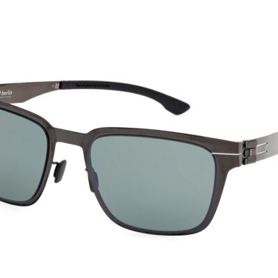 Ic!berlin Men's TANNER IC0018 Gun Metal Black/Green Polarized Sunglasses