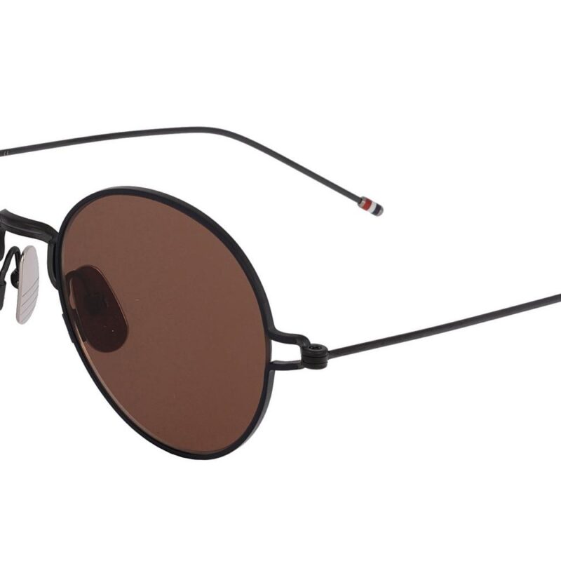 Thom Browne Men's TBS-915 Black Iron Navy/Dark Brown Sunglasses Thom Browne Men's TBS-915 Black Iron Navy/Dark Brown Sunglasses