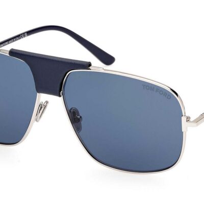 Tom Ford Men's TEX FT 1096 Shiny Palladium/Blue Sunglasses