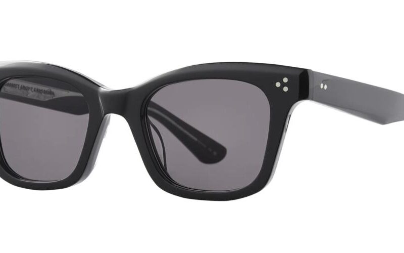 Garrett Leight Men's THOMPSON SUN Black/Black Currant Sunglasses