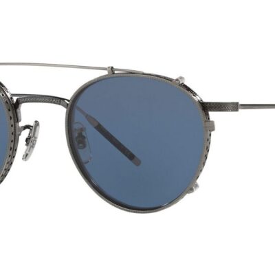 Oliver Peoples Unisex TK-1 CLIP OV 1274TC Pewter/Blue Clip-On Only Eyeglasses