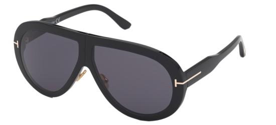Tom Ford Men's TROY FT 0836 Shiny Black/Grey Sunglasses Tom Ford Men's TROY FT 0836 Shiny Black/Grey Sunglasses