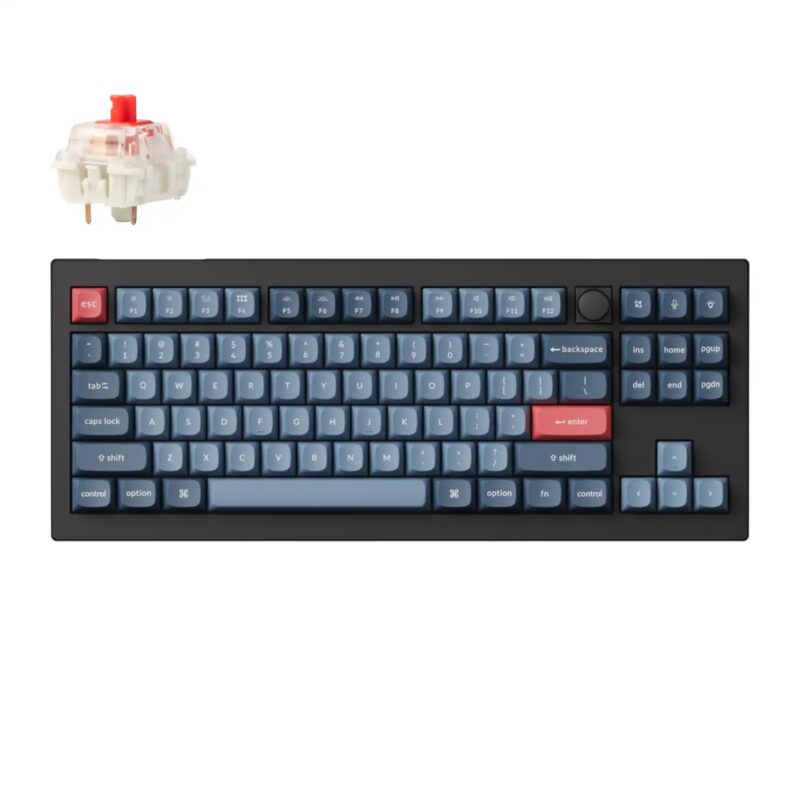 V3M-D1_Keychron-V3-Max-QMK-VIA-80-Wireless-Custom-Mechanical-Keyboard-Red-Switch-–-Carbon-Black_wr_01a Keychron V3 Max QMK/VIA 80% Wireless Custom Mechanical Keyboard (Red Switch) – Carbon Black