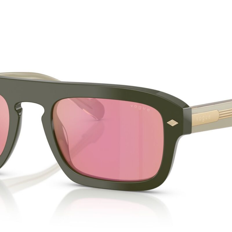 Vogue Men's VO 5620S Full Green/Dark Pink Mirror Red Sunglasses