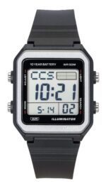Casio Digital Resin Strap Quartz W-221H-1AV Unisex Watch