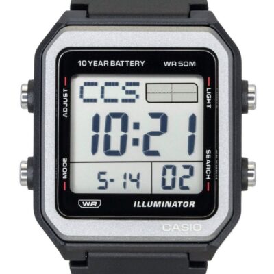 Casio Digital Resin Strap Quartz W-221H-1AV Unisex Watch