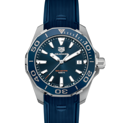 TAG Heuer Men's Aquaracer Silver Stainless Steel Watch (WAY111C.FT6155)