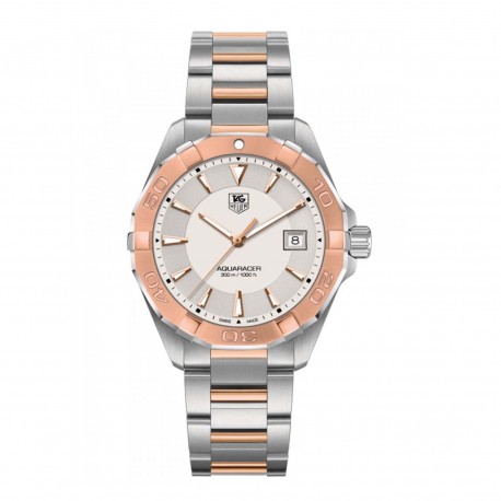 TAG Heuer Aquaracer Two-Tone Rose Gold and Silver Watch (WAY1150.BD0911) TAG Heuer Aquaracer Two-Tone Rose Gold and Silver Watch (WAY1150.BD0911)