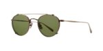 Garrett Leight Men's WILLIAM CLIP Clip On - Antique Gold/Green Eyeglasses
