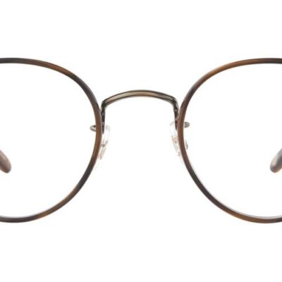 Garrett Leight Unisex WILSON Demi Blonde-Brushed Gold-True Demi Eyeglasses