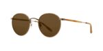 Garrett Leight Men's WILSON M SUN Ember Tortoise-Antique Gold/Semi-Flat Pure Coffee Sunglasses