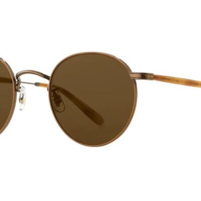 Garrett Leight Men's WILSON M SUN Ember Tortoise-Antique Gold/Semi-Flat Pure Coffee Sunglasses