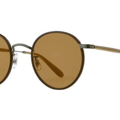 Garrett Leight Men's WILSON SUN Olive-Pewter/Semi-Flat Pure Maple Sunglasses
