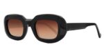 Ophy Women's YVONNE Shiny Black/Brown Shaded Sunglasses