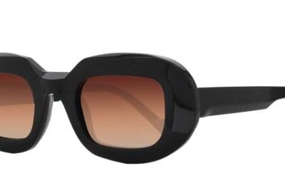 Ophy Women's YVONNE Shiny Black/Brown Shaded Sunglasses