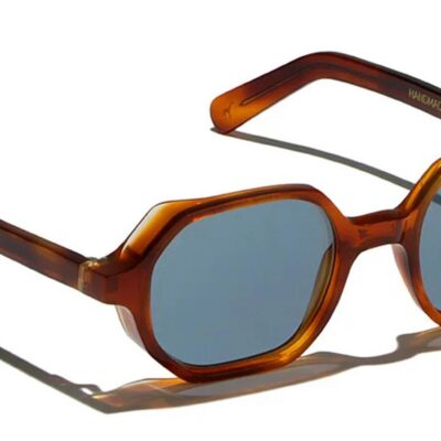L.g.r Men's ZANZIBAR - CARNET DE VOYAGE Light Havana - Champagne/Blue Photochromic Sunglasses