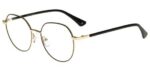 Zerone Five Women's ZO 916 Shiny Black Gold Eyeglasses