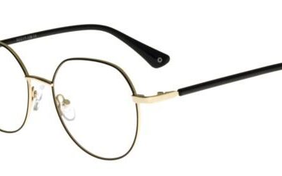 Zerone Five Women's ZO 916 Shiny Black Gold Eyeglasses