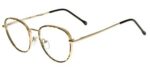 Zerone Five Women's ZO 918 Havana Gold Eyeglasses