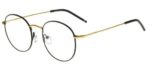 Zerone Five Women's ZO 938 Matte Black Gold Eyeglasses