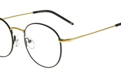 Zerone Five Women's ZO 938 Matte Black Gold Eyeglasses