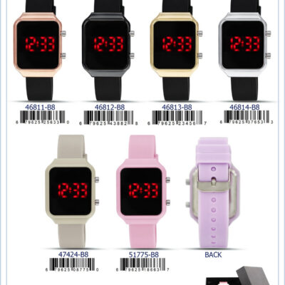 DACQA 4742-Boxed LED Watch – Coral