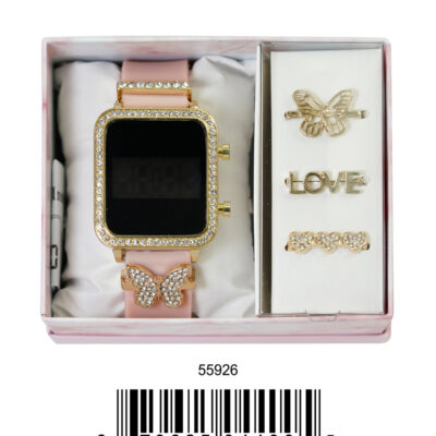 DACQA 5592-B Gift Boxed LED Watch – Pink