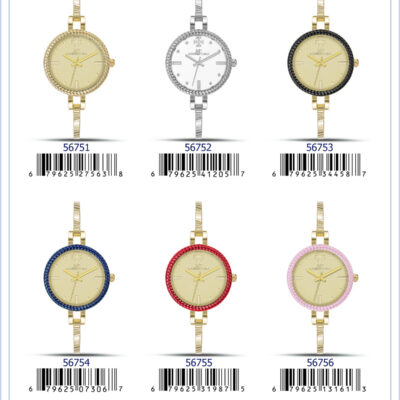 DACQA Bangle Watch – Gold/Blue
