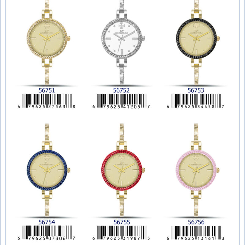 DACQA Bangle Watch – Gold/Blue
