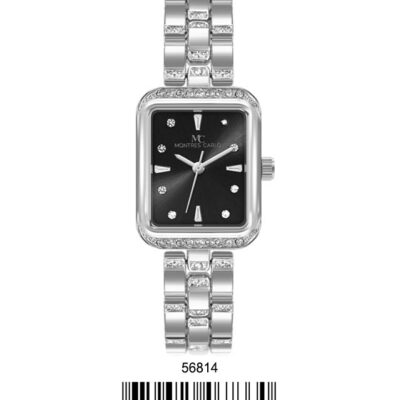 DACQA Bracelet Watch – Silver/Black