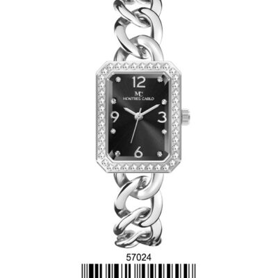 DACQA Bracelet Watch – Silver/Black