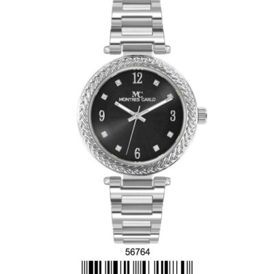 DACQA Bracelet Watch – Silver/Black