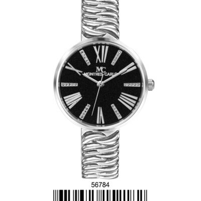 DACQA Bracelet Watch – Silver/Black