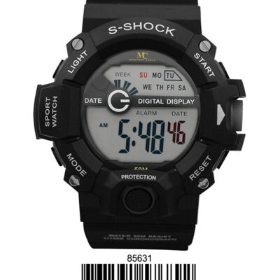 DACQA Digital Watch – Black/Black