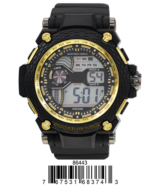 DACQA Digital Watch – Black/Gold DACQA Digital Watch – Black/Gold