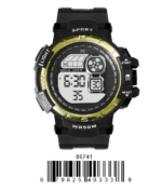 DACQA Digital Watch – Black/Gold