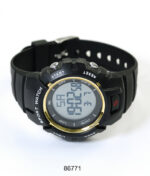 DACQA Digital Watch – Black/Gold