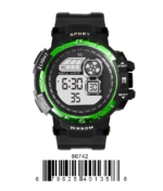 DACQA Digital Watch – Black/Green