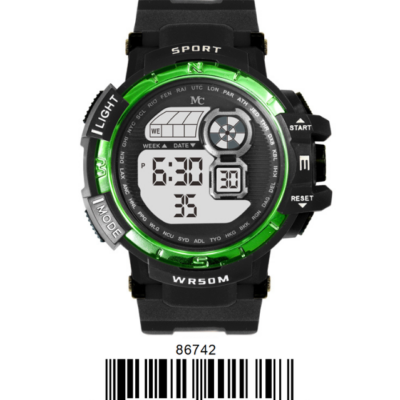 DACQA Digital Watch – Black/Green