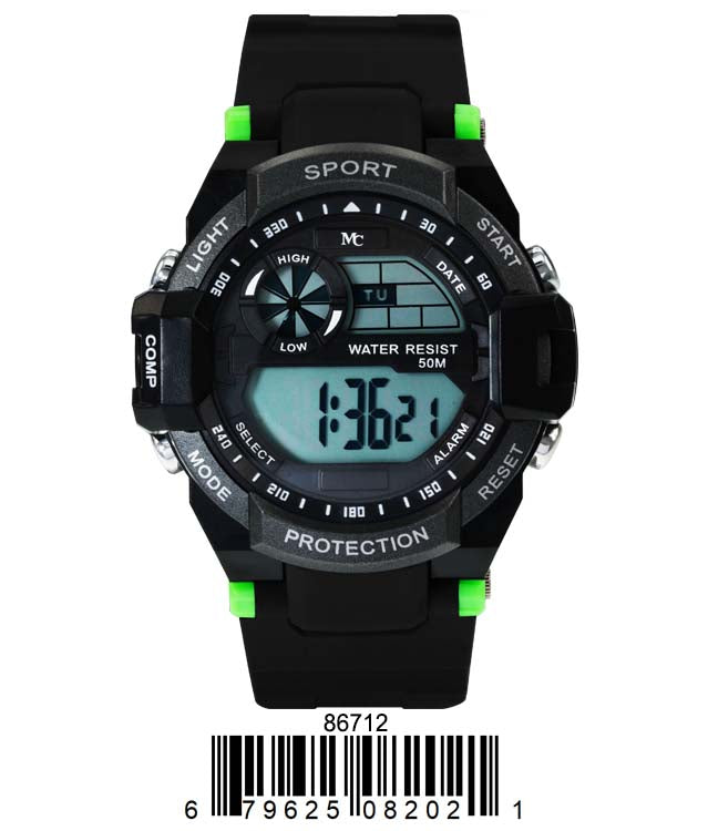 DACQA Digital Watch – Black/Green DACQA Digital Watch – Black/Green