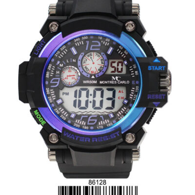 DACQA Digital Watch – Black/Purple