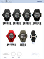 DACQA Digital Watch – Black/Red
