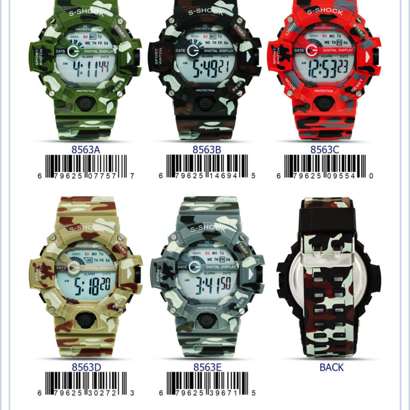 DACQA Digital Watch – Black/Red