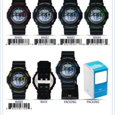 DACQA Digital Watch – Blue