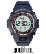 DACQA Digital Watch – Blue/Rose Gold