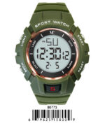 DACQA Digital Watch – Green/Rose Gold