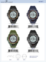 DACQA Digital Watch – Green/Rose Gold