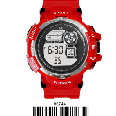 DACQA Digital Watch – Red/Grey