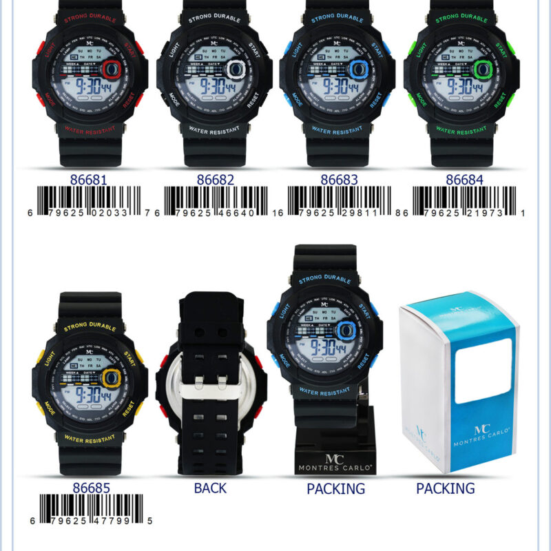 DACQA Digital Watch – Yellow